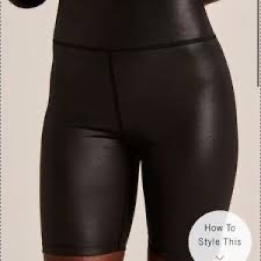 Abercrombie & Fitch Faux Leather Biker Shorts